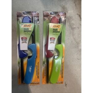 BIC Multi-Purpose Lighter : Dual Pack, Butane Powered, Metal & Plastic Wand(2PK)